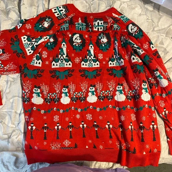 Disney Red and Green Holiday Sweater - Picture 2 of 4